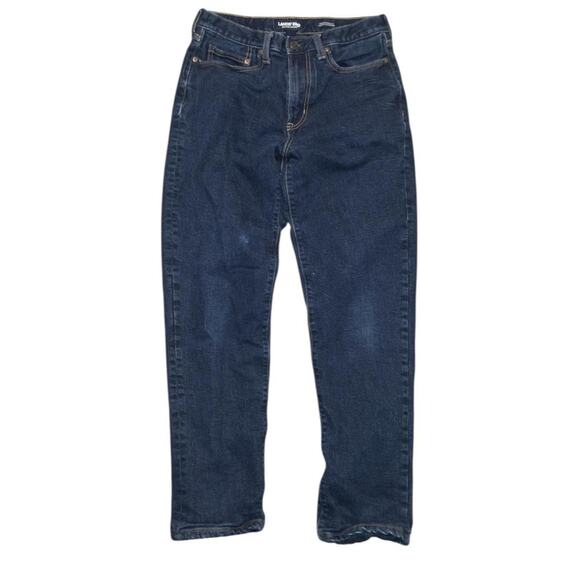 Lands’ End Square Rigger Jeans - Dark Wash Flannel-Lined Workwear Denim - Picture 1 of 4